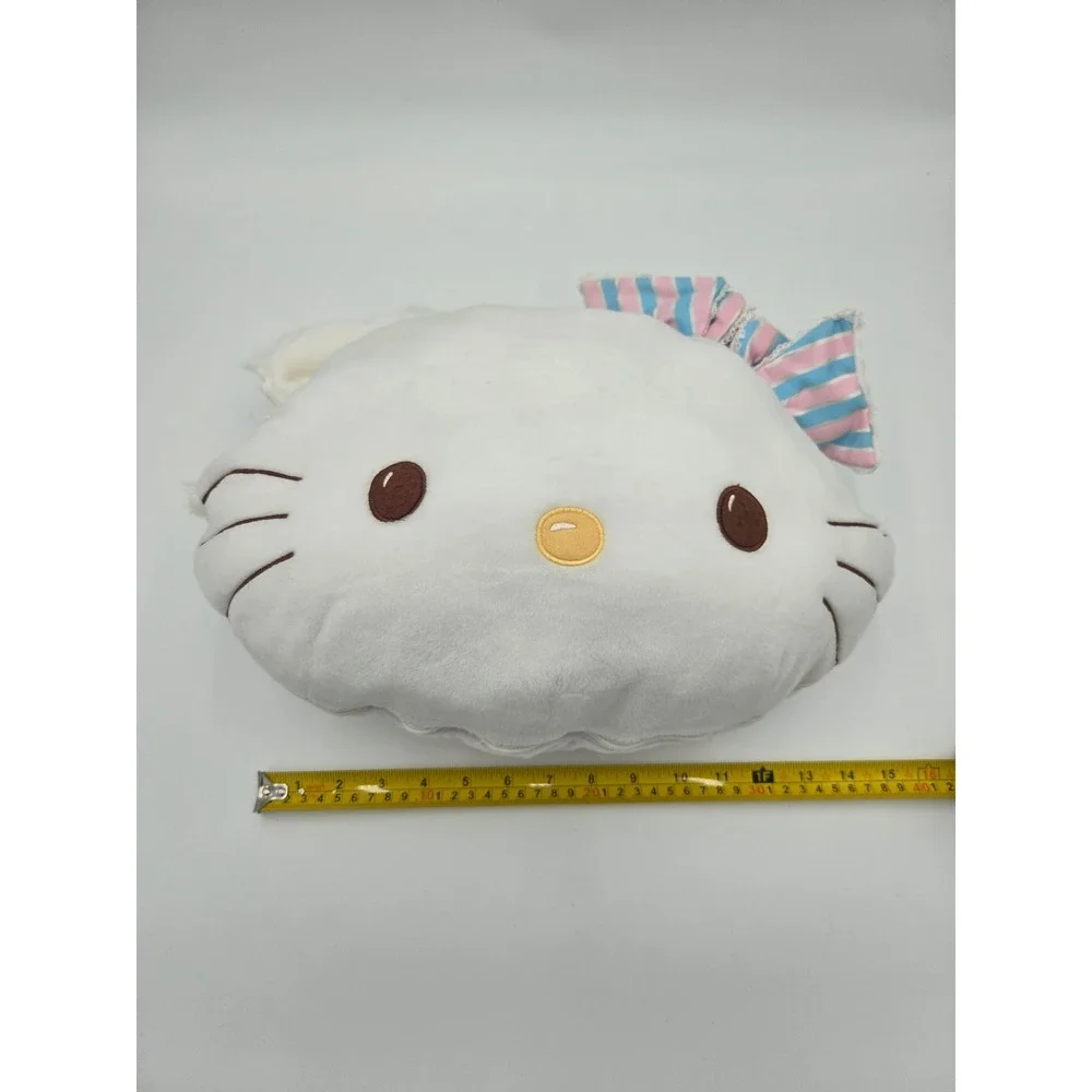 Sanrio Hello Kitty Charmmy Kitty Reversible Plush Pillow Pink White Striped Bows